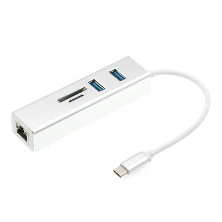 USB C Hub Ethernet SD karšu lasītājs USB3.0 HUB