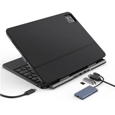 Noņemams iPad korpuss ar USB C HUB karšu lasītāju
