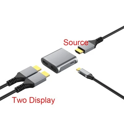 HDMI sadalītājs 1 in 2 Out 4K60Hz paplašināt displeju