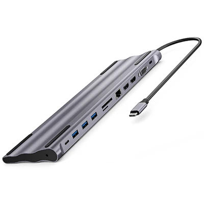 Klēpjdatora statīva dokstacija ar Dual HDMI VGA MST